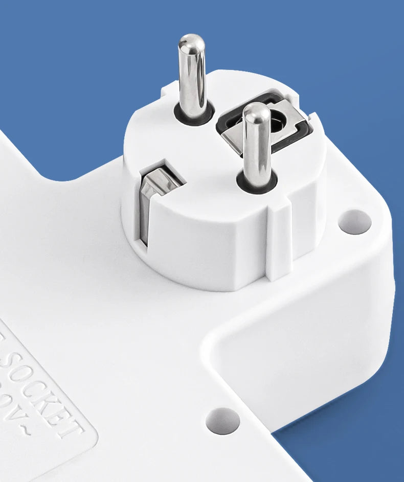 EU Plug Outlet 5 Sockets Electrical Socket No Extension Cord With or without it USB Type-C Ports Two specifications