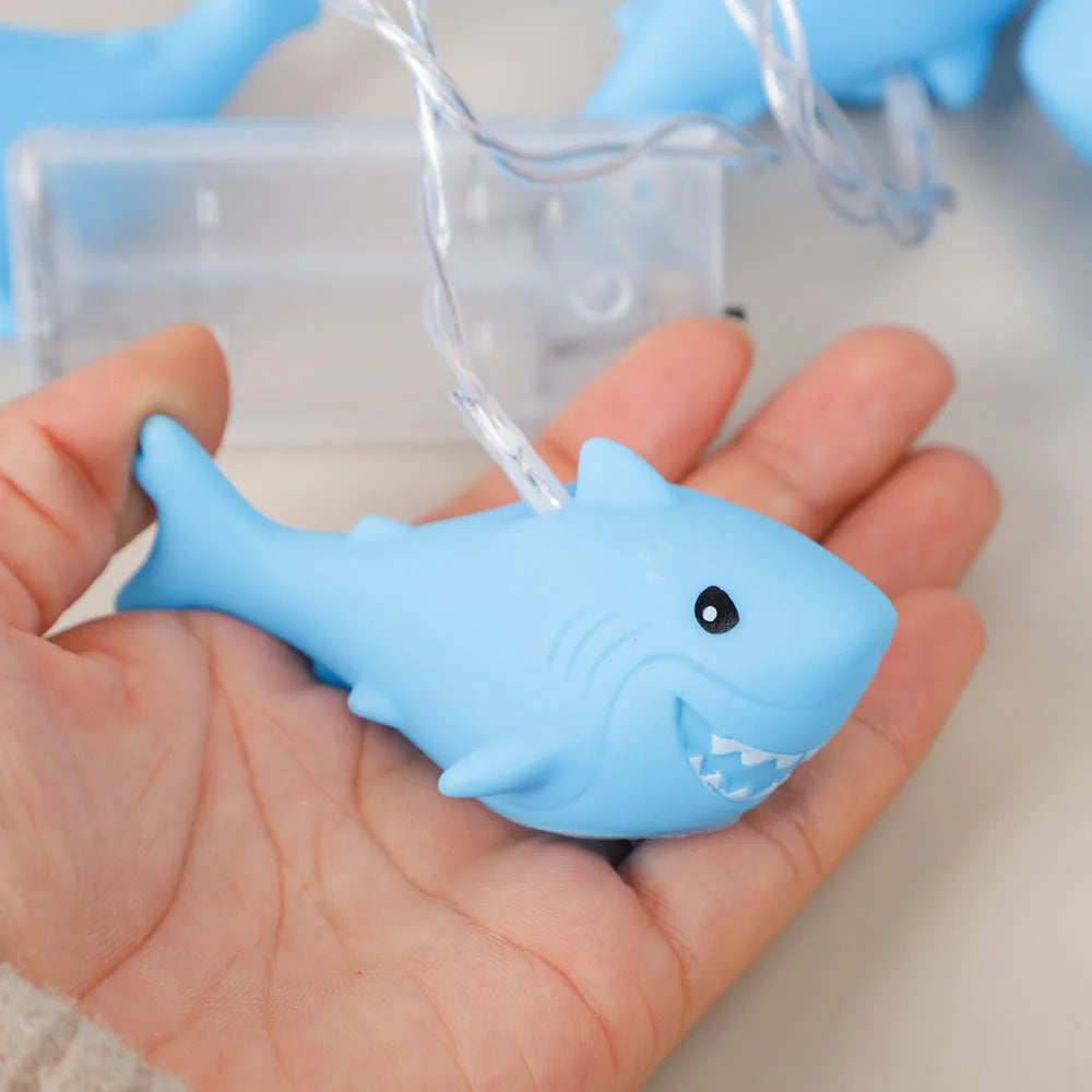 1.5m 10LED Ocean Shark Theme Fairy String Light Garden Bedroom Hanging Light for Kids Birthday Baby Shower Party Decoration