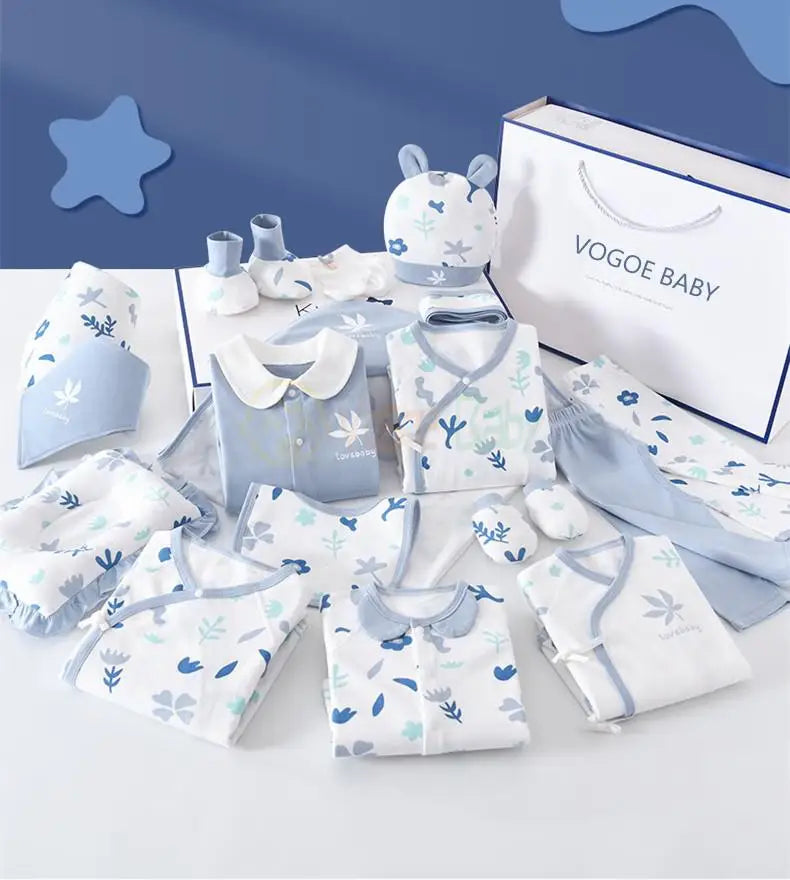 Pure Cotton Newborn Clothes Baby Gift Cotton Baby Set 0-12 Months Spring Winter Kids Clothes Suit Baby Girl Unisex Set No Box