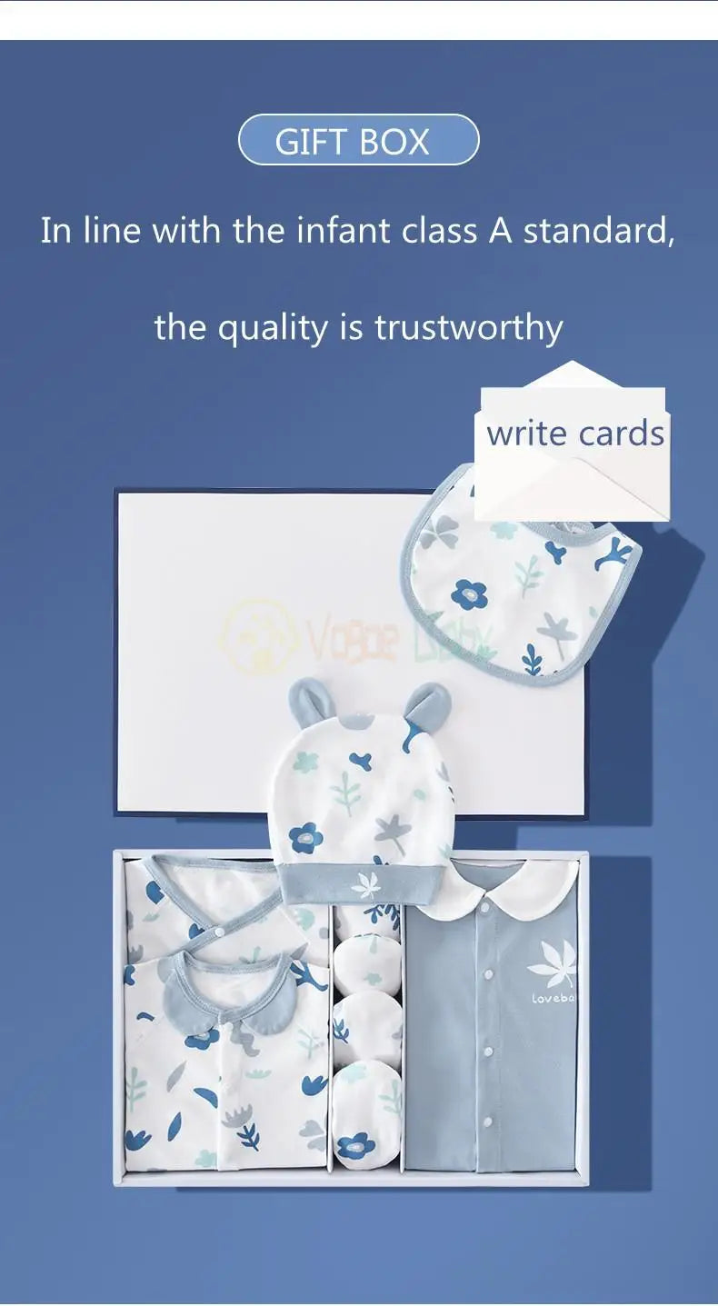 Pure Cotton Newborn Clothes Baby Gift Cotton Baby Set 0-12 Months Spring Winter Kids Clothes Suit Baby Girl Unisex Set No Box