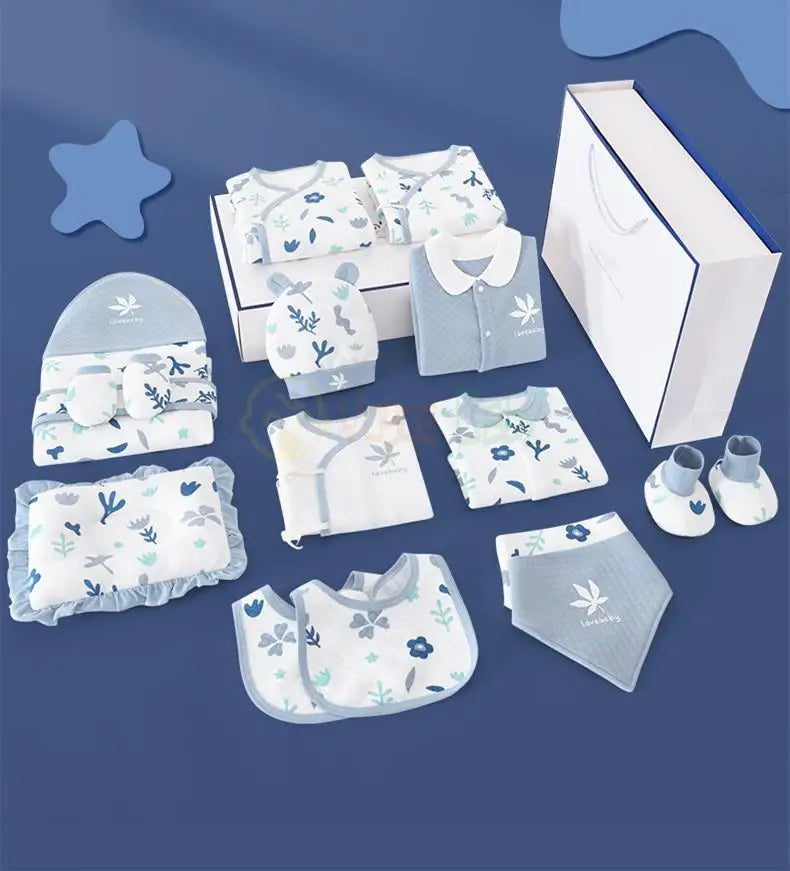 Pure Cotton Newborn Clothes Baby Gift Cotton Baby Set 0-12 Months Spring Winter Kids Clothes Suit Baby Girl Unisex Set No Box