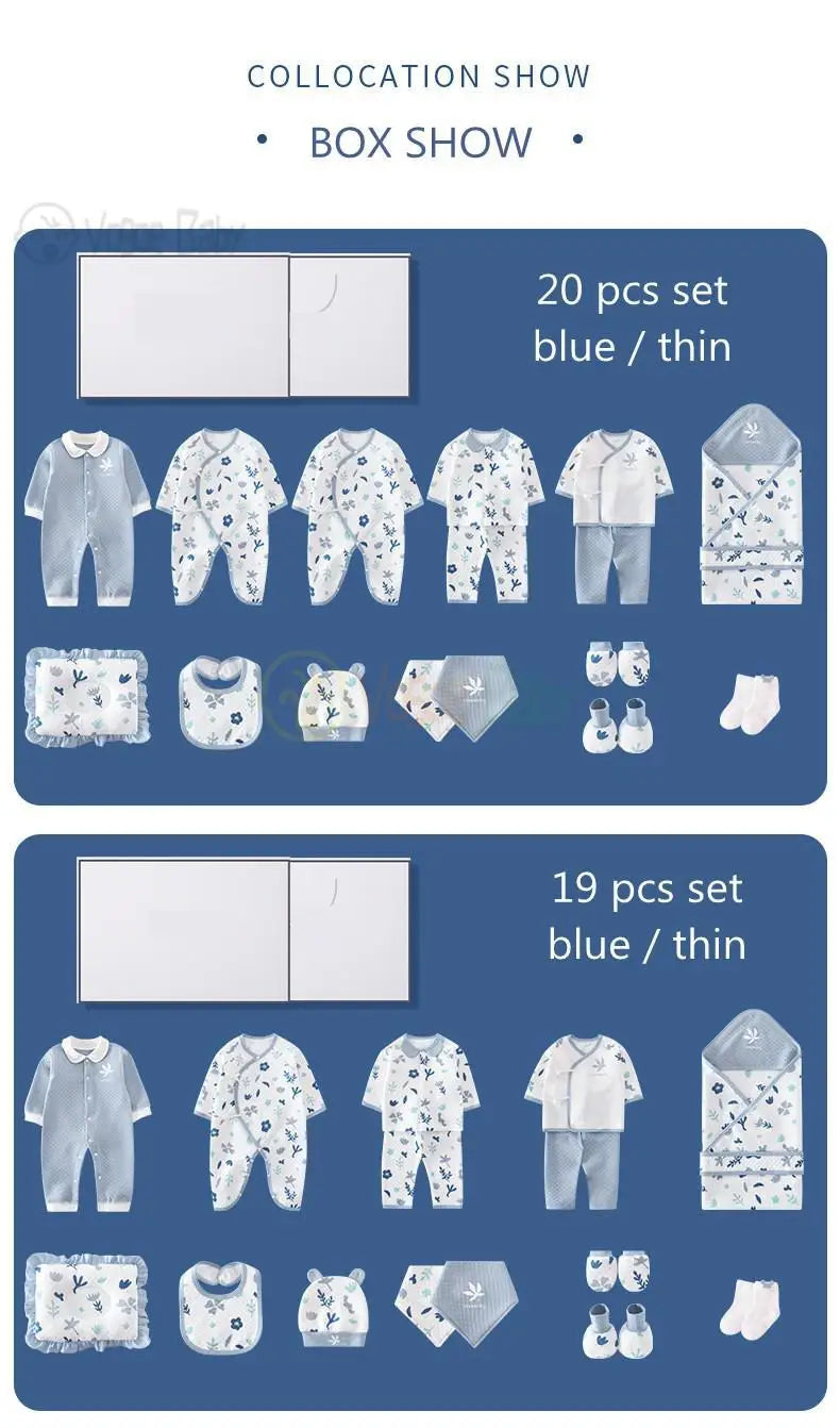 Pure Cotton Newborn Clothes Baby Gift Cotton Baby Set 0-12 Months Spring Winter Kids Clothes Suit Baby Girl Unisex Set No Box