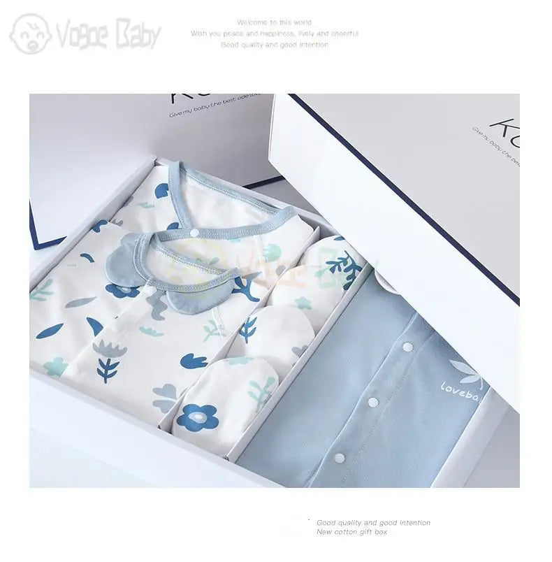 Pure Cotton Newborn Clothes Baby Gift Cotton Baby Set 0-12 Months Spring Winter Kids Clothes Suit Baby Girl Unisex Set No Box