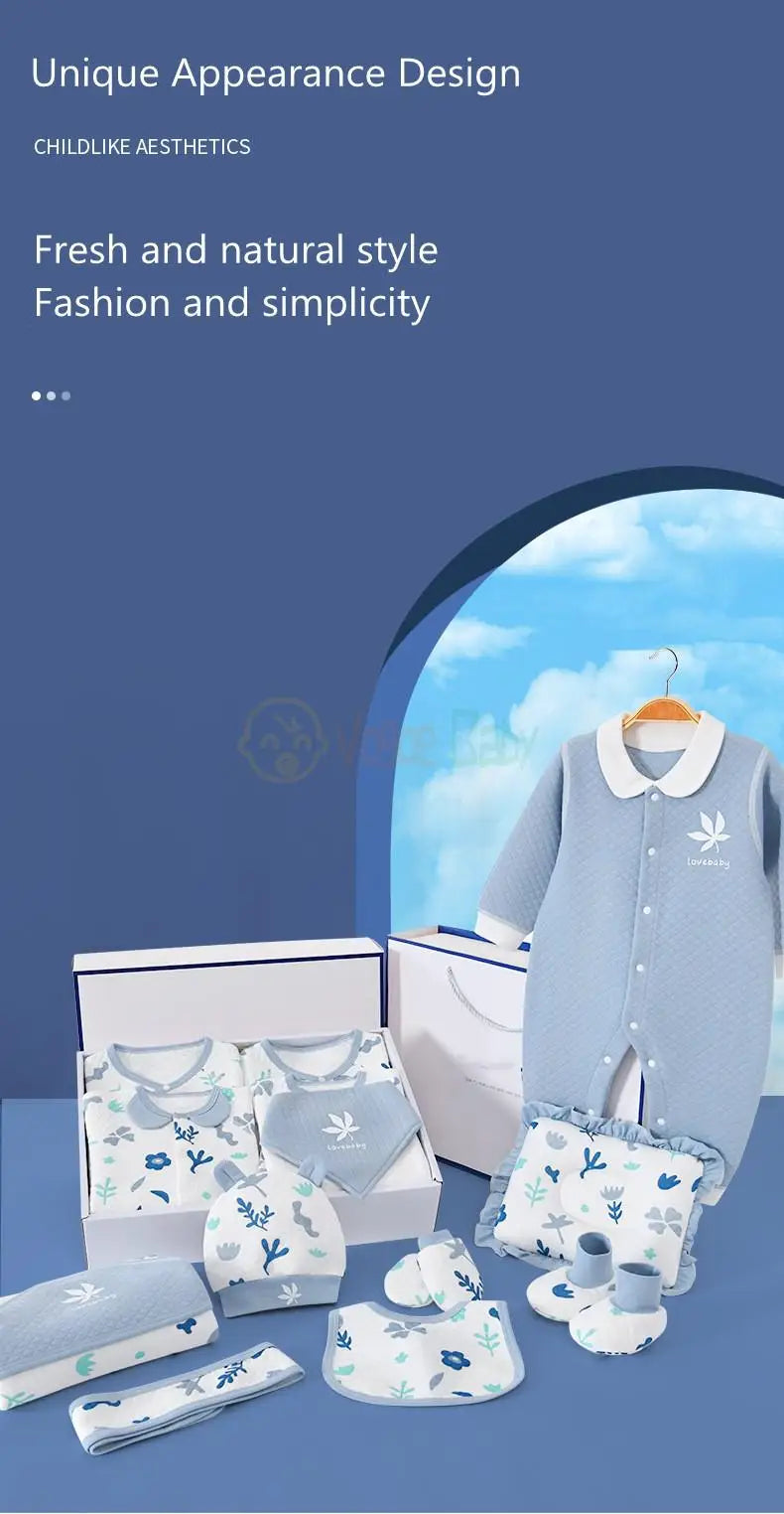 Pure Cotton Newborn Clothes Baby Gift Cotton Baby Set 0-12 Months Spring Winter Kids Clothes Suit Baby Girl Unisex Set No Box