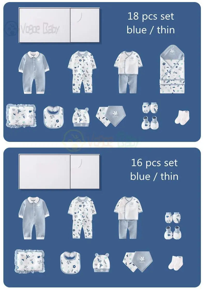 Pure Cotton Newborn Clothes Baby Gift Cotton Baby Set 0-12 Months Spring Winter Kids Clothes Suit Baby Girl Unisex Set No Box
