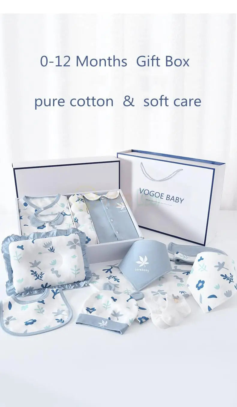 Pure Cotton Newborn Clothes Baby Gift Cotton Baby Set 0-12 Months Spring Winter Kids Clothes Suit Baby Girl Unisex Set No Box