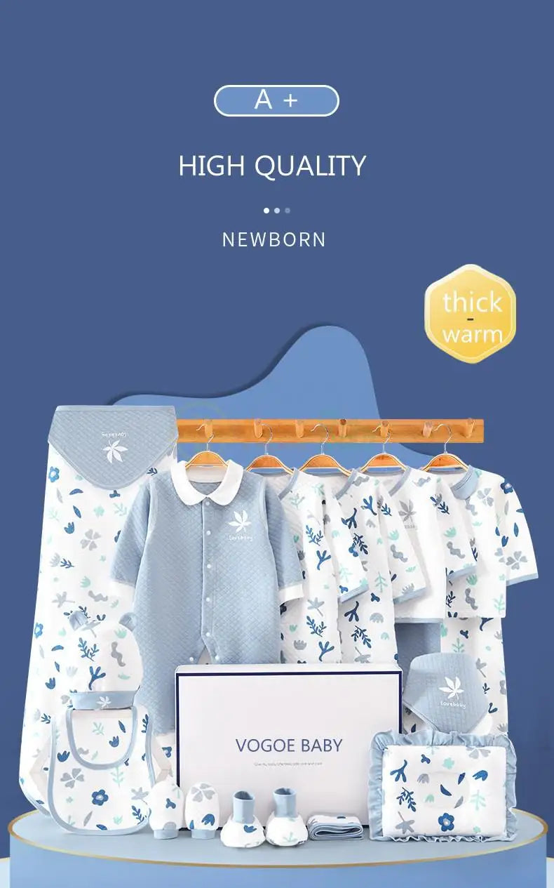 Pure Cotton Newborn Clothes Baby Gift Cotton Baby Set 0-12 Months Spring Winter Kids Clothes Suit Baby Girl Unisex Set No Box